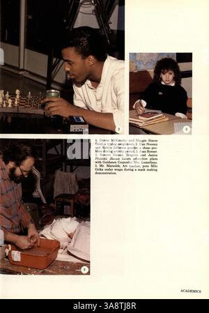 L’annuaire Delta 1985 de l’école secondaire de la salle documente l’année scolaire 1984-1985, y compris les profils des étudiants et des enseignants, les événements sportifs, les clubs et autres activités scolaires. Banque D'Images