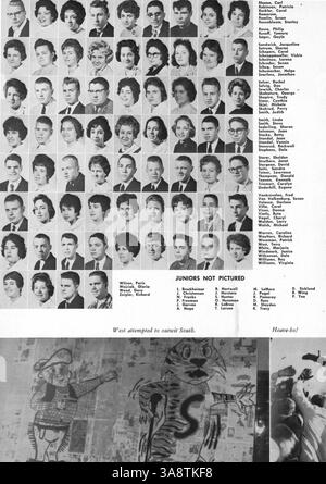 Le West High Yearbook 1961, Hesperian, offre un aperçu de l'année scolaire 1960-1961 à West High, documentant la vie étudiante, les réalisations académiques, les clubs, l'athlétisme, et des événements scolaires. Banque D'Images