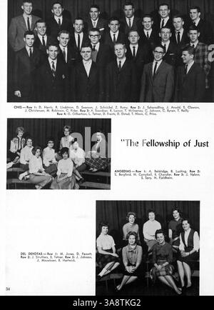 Le West High Yearbook 1961, Hesperian, présente les faits saillants de la vie étudiante à West High, documentant les réalisations académiques et athlétiques, les clubs et les événements importants de l’année scolaire 1960-1961. Banque D'Images