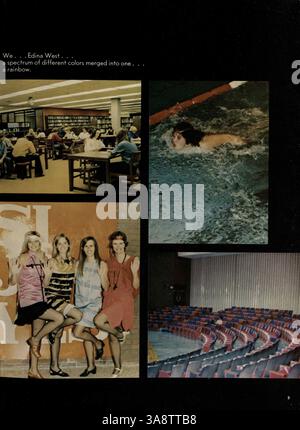 Le Windigo Yearbook 1974 d'Edina West High documente les faits saillants de l'année scolaire 1973-1974, y compris les réalisations dans les domaines académique, sportif et parascolaire. Banque D'Images