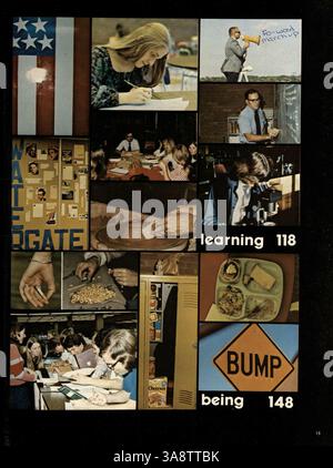 Windigo, l'annuaire 1974 d'Edina West High, présente les faits saillants académiques, sportifs et parascolaires de l'année scolaire 1973-1974, capturant les moments clés de la vie étudiante. Banque D'Images