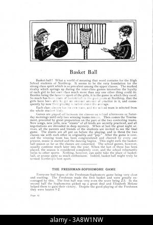 L'édition 1920 de l'annuaire Tatler présente les étudiants, les professeurs, les clubs, l'athlétisme et les faits saillants de l'année scolaire 1919-1920 au Northrop Collegiate. Banque D'Images