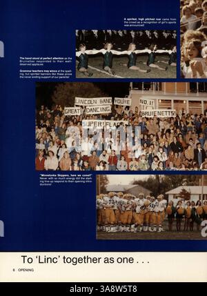 L'annuaire de l'école secondaire Lincoln, Bear '80, de l'année scolaire 1980 met en lumière les réalisations des élèves, des enseignants, de l'athlétisme et des clubs au cours de l'année scolaire 1979-1980/13. Banque D'Images