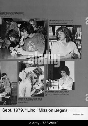 Cet annuaire, 'Bear '80', de Lincoln High School enregistre les temps forts de l'année scolaire 1979-1980, y compris les étudiants, les enseignants, les clubs, l'athlétisme, et des événements importants. Banque D'Images