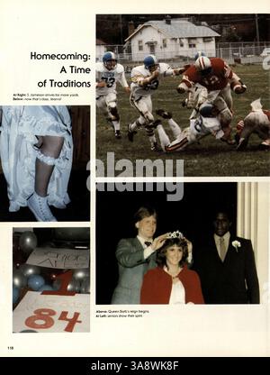 L'annuaire « Orateur » de Patrick Henry High documente les expériences des étudiants et des professeurs au cours de l'année scolaire 1983-1984/09, mettant en évidence les sports, les activités parascolaires et les événements scolaires. Banque D'Images