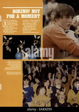 L'annuaire « Profiles » de 1980 présente les principaux événements de l'année scolaire, notamment les événements scolaires, sportifs et parascolaires à la Kennedy High School. Banque D'Images