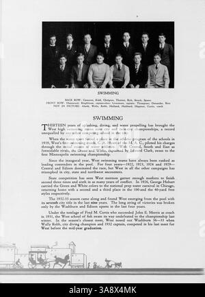 L'édition 1933 du West High Yearbook célèbre le 25e anniversaire de l'école, mettant en vedette des programmes sportifs, des clubs d'étudiants, des enseignants et des événements clés de l'année scolaire 1932-1933/09. Banque D'Images
