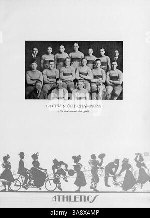 Cette édition 1933 du West High Yearbook célèbre le 25e anniversaire de l’école, documentant les élèves, les enseignants, les clubs, l’athlétisme, et d'autres événements importants de l'année académique 1932-1933. Banque D'Images
