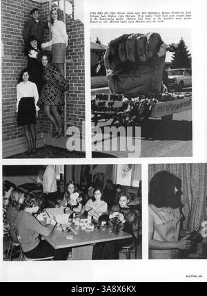 Cette édition 1970 de l'annuaire '70 talons' documente les étudiants, les professeurs, les équipes sportives et les événements scolaires de la Cooper High School pour l'année scolaire 1969-1970. Banque D'Images