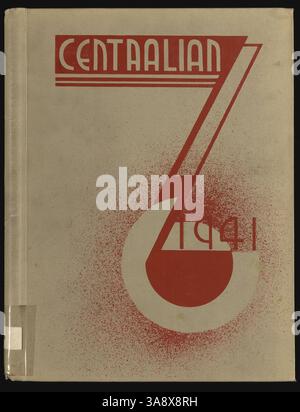 L'édition 1941 de l'annuaire « Centralian » de Central High School présente des étudiants, des professeurs, des clubs, des athlètes et des événements de l'année scolaire 1940-1941, y compris des éléments notables de l'histoire afro-américaine. Banque D'Images