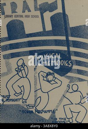 Cet annuaire de lycée de Central High School en 1941 documente les étudiants, les enseignants, les sports et les événements culturels, en mettant l'accent sur l'histoire afro-américaine au cours de l'année scolaire 1940-1941. Banque D'Images