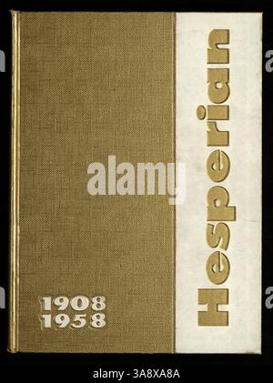 L'annuaire Hesperian 1958 de West High School à Minneapolis présente les étudiants, les professeurs, les clubs, l'athlétisme et les événements importants de l'année scolaire 1957-1958. Banque D'Images