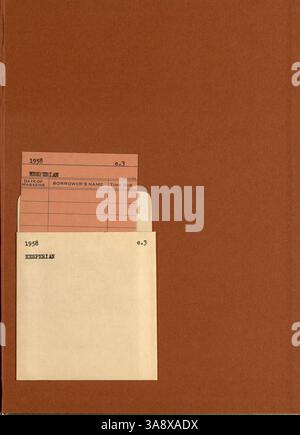 L'annuaire « Hesperian » de West High School (1958) présente l'année scolaire 1957-1958 et met l'accent sur les étudiants, les enseignants, l'athlétisme et les organisations étudiantes tout au long de l'année. Banque D'Images