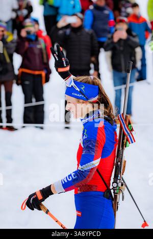 Les saisies, France. 29 mars 2025. Les saisies, France Justine Braisaz-Bouchet lors du Championnat de France de biathlon relais féminin aux saisies, France. (Pauline Figuet/SPP) crédit : photo de presse sportive SPP. /Alamy Live News Banque D'Images