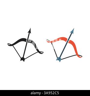 icône de flèche cupidon isolé sur fond gris. Illustration de Vecteur