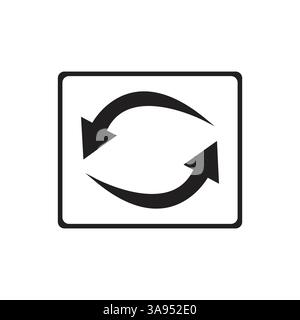 Flèche courbe, illustration vectorielle isolée sur fond blanc Illustration de Vecteur