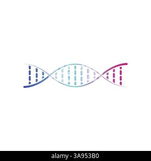 Icône de vecteur noir d'ADN. Symbole de glyphe simple. Illustration de Vecteur