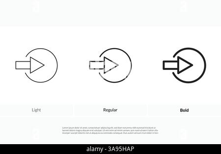 icône de déconnexion alt. Conception légère de style régulière et audacieuse isolée sur fond blanc Illustration de Vecteur