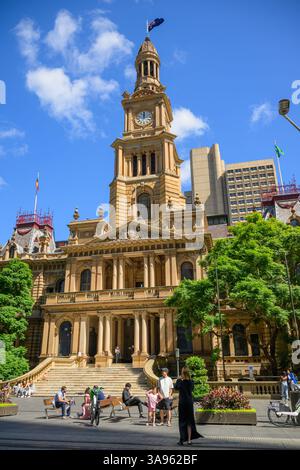 Hôtel de ville de Sydney par une journée ensoleillée, Sydney, Australie Banque D'Images