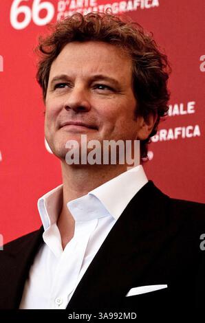 11 septembre 2009 - Venise, Italie, États-Unis - 11 septembre 2009 - Venise, Italie - Colin Firth. ''Un homme célibataire'' Photocall au Palazzo del Casino lors de la 66ème édition du Festival International du film de Venise. Crédit photo : Giuliano Koren/Liverani/AdMedia (crédit image : © Giuliano Koren/AdMedia via ZUMA Wire) Banque D'Images