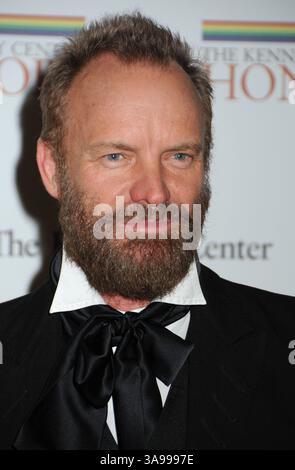 5 décembre 2009 - Washington DC, DC, États-Unis - 05 décembre 2009 - Washington DC - Sting. Dîner de gala honorant les récipiendaires du 32e Kennedy Center Honors. Banque D'Images