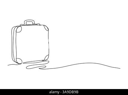Valise, animation de dessin d'une ligne avec canal alpha. Illustration de Vecteur