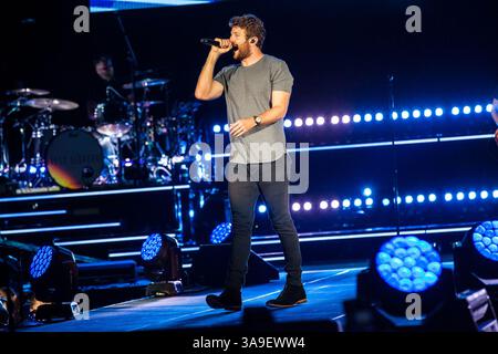 21 septembre 2017 - Austin, Texas, USA - Brett Eldredge se produit à l'amphithéâtre Austin360 à Austin, Texas, le 21 septembre 2017 (21/09/17). Photo de BRETT ELDREDGE. (Crédit image : © Michael Mullenix via ZUMA Wire) Banque D'Images