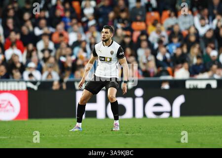 Valencia, Espagne. 30 mars 2025. Rafa Mir (Valencia) Football/Football : Espagnol 'LaLiga EA Sports' match entre Valencia CF 1-0 RCD Mallorca à l'Estadio de Mestalla à Valence, Espagne . Crédit : Mutsu Kawamori/AFLO/Alamy Live News Banque D'Images