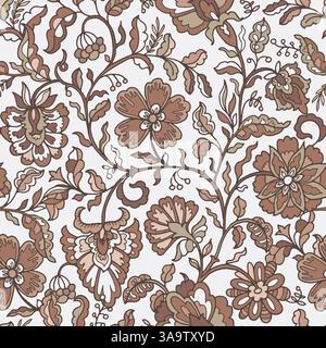 Vecteur d'ornement botanique floral vintage Illustration de Vecteur