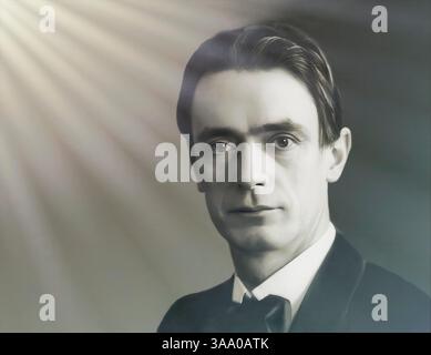 Rudolf Joseph Lorenz Steiner, 1861 – 1925, occultiste autrichien, réformateur social, architecte, ésotériste prétendait clairvoyant, édité numériquement Banque D'Images