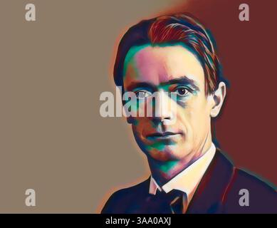 Rudolf Joseph Lorenz Steiner, 1861 – 1925, occultiste autrichien, réformateur social, architecte, ésotériste prétendait clairvoyant, édité numériquement Banque D'Images