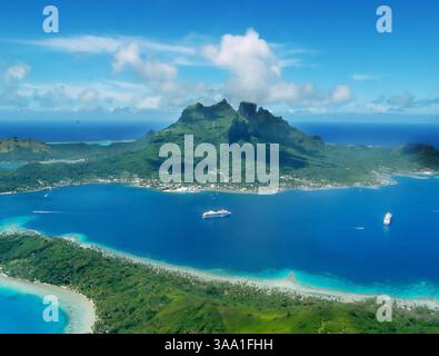 15 mars 2006 ; Bora Bora, TAHITI ; l'île de Bora Bora. L'hôtel Sofitel Motu est situé sur un 'motu' (îlot) privé face à la plage principale de Bora Bora avec une vue exceptionnelle sur le lagon et l'île principale. Crédit obligatoire : photo de Rick Giase/ZUMA Press. (©) Copyright 2006 par Rick Giase Banque D'Images