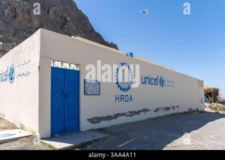 Remise en état du système d'approvisionnement en eau à énergie solaire, USAID et UNICEF, Kandahar (Afghanistan) Banque D'Images
