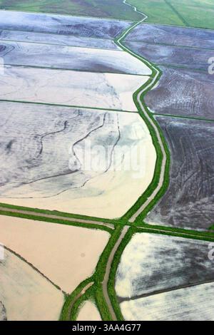 24 septembre 2005 ; Houston, TX, États-Unis ; vue aérienne de l'intérieur de l'état du Texas pendant l'ouragan Rita, le 24 septembre 2005. Crédit obligatoire : photo de Ana Elisa Fuentes/ZUMA Press. (©) Copyright 2005 par Ana Elisa Fuentes Banque D'Images