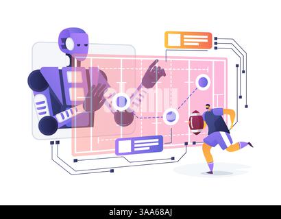 IA dans Sports Analytics illustration vectorielle de concept abstrait. Illustration de Vecteur