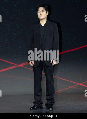 Séoul, Corée du Sud. 31 mars 2025. L'acteur sud-coréen Kim Sung-kyun, assiste à une conférence de presse pour la Netflix Series Karma à Séoul, Corée du Sud, le 31 mars 2025. (Photo de Lee Young-ho/Sipa USA) crédit : Sipa USA/Alamy Live News Banque D'Images
