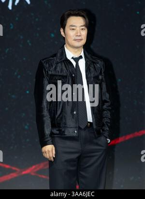 Séoul, Corée du Sud. 31 mars 2025. L'acteur sud-coréen Lee Hee-joon, assiste à une conférence de presse pour la Netflix Series Karma à Séoul, Corée du Sud, le 31 mars 2025. (Photo de Lee Young-ho/Sipa USA) crédit : Sipa USA/Alamy Live News Banque D'Images