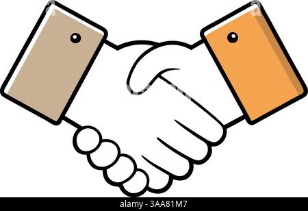 Illustration vectorielle d'accord d'établissement de liaison. Illustration de Vecteur