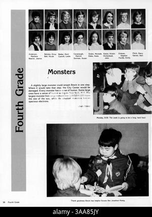 L'annuaire 1985 de Breck Mustang donne un aperçu de la vie étudiante, du corps professoral, des équipes sportives et des événements parascolaires, capturant les moments clés de l'année scolaire 1984-1985. Banque D'Images