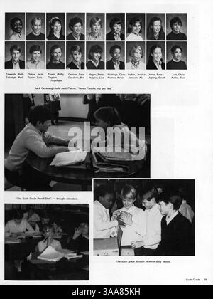 L'annuaire 1985 de Breck Mustang fournit un compte rendu détaillé de l'année scolaire 1984-1985, y compris des portraits d'étudiants, des contributions des professeurs, des sports et des événements majeurs. Banque D'Images