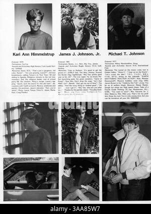 L'annuaire Breck Mustang 1985 fournit un aperçu complet de l'année scolaire 1984-1985 à la Breck High School, couvrant les études universitaires, l'athlétisme, la vie étudiante et la participation des professeurs. Banque D'Images