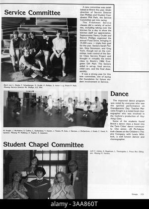 Cet annuaire de Breck Mustang de 1985 fournit un aperçu de l'année scolaire 1984-1985, couvrant les activités des étudiants, les sports, les réalisations académiques et la participation des professeurs. Banque D'Images