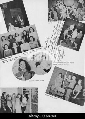 Cette édition 1941 de l’annuaire Echowan de l’école secondaire Louis Park documente les étudiants, les professeurs, les sports, les clubs et les événements qui ont façonné l’année scolaire 1940-1941. Banque D'Images