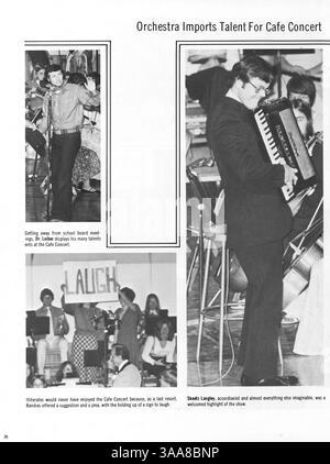 L'édition 1975 de l'annuaire Whigrean de l'Edina East High School capture l'essence de l'année scolaire 1974-1975, y compris la vie étudiante, la participation des enseignants, l'athlétisme et les événements parascolaires. Banque D'Images