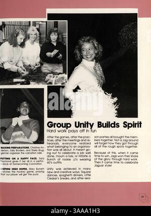Cet annuaire de 1987 de Jefferson High School recense la vie étudiante, l'athlétisme, les clubs et les professeurs de l'année scolaire 1986-1987. Banque D'Images