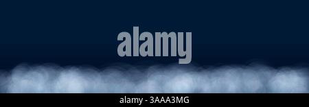 Fumée bleue transparente sur le sol. Brume flottante, brume et vapeur avec lueur magique créant un effet atmosphérique. Fond de brouillard et de brouillard de smog. Superpositions ou conception 3D réaliste surnaturelle Illustration de Vecteur