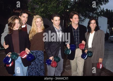 09 janv. 1995 ; Los Angeles, CA, États-Unis ; L'actrice JENNIFER ANISTON lors d'une tournée de NBC Press avec le casting de « Friends ». Banque D'Images