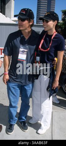 15 avril 2000 ; Los Angeles, CA, États-Unis ; JOSH BROLIN au Toyota Grand Prix Celebrity Race avec Minnie Driver. Banque D'Images