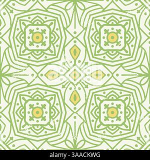 Motif floral abstrait sans couture vintage dans le style européen. Motif sans couture vintage avec des fleurs abstraites. Illustration de Vecteur