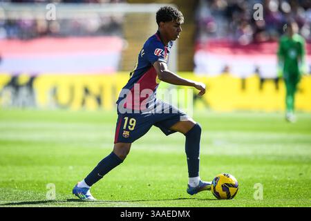 Barcelone, Espagne. 30 mars 2025. Lamine YAMAL de Barcelone lors du championnat d'Espagne la Liga match de football entre le FC Barcelone et le Girona FC le 30 mars 2025 à Estadi Olimpic Lluis Companys à Barcelone, Espagne - photo Matthieu Mirville (Sergio Ros)/DPPI crédit : DPPI Media/Alamy Live News Banque D'Images